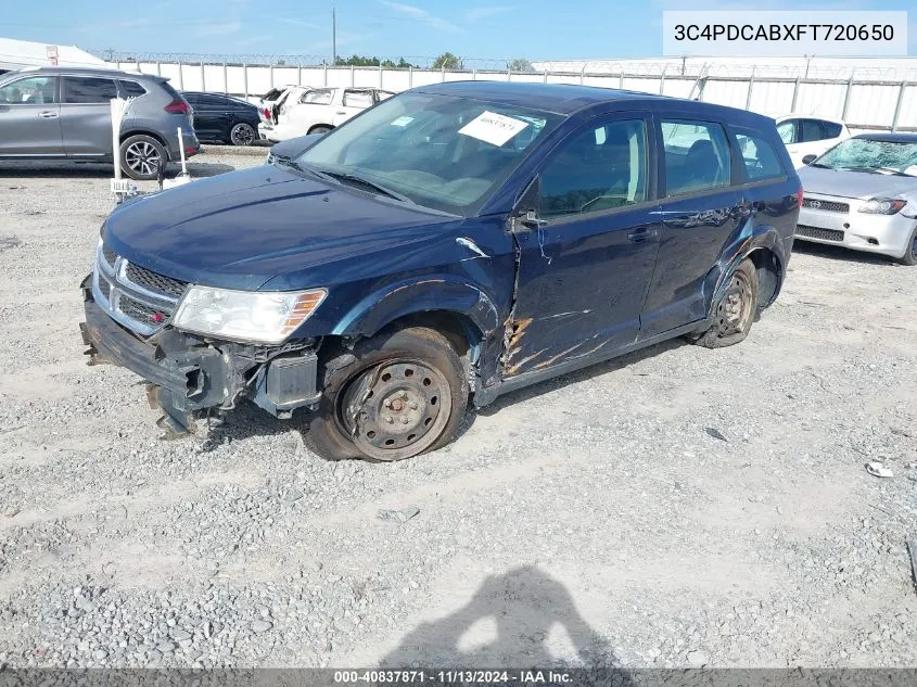 2015 Dodge Journey American Value Pkg VIN: 3C4PDCABXFT720650 Lot: 40837871