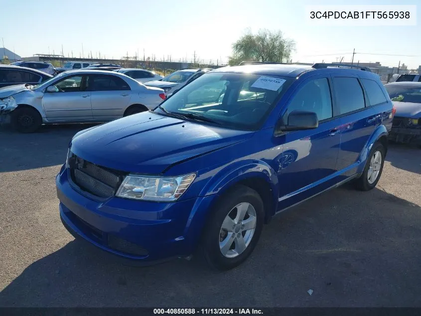 2015 Dodge Journey Se VIN: 3C4PDCAB1FT565938 Lot: 40850588