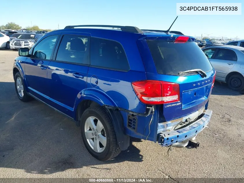 2015 Dodge Journey Se VIN: 3C4PDCAB1FT565938 Lot: 40850588