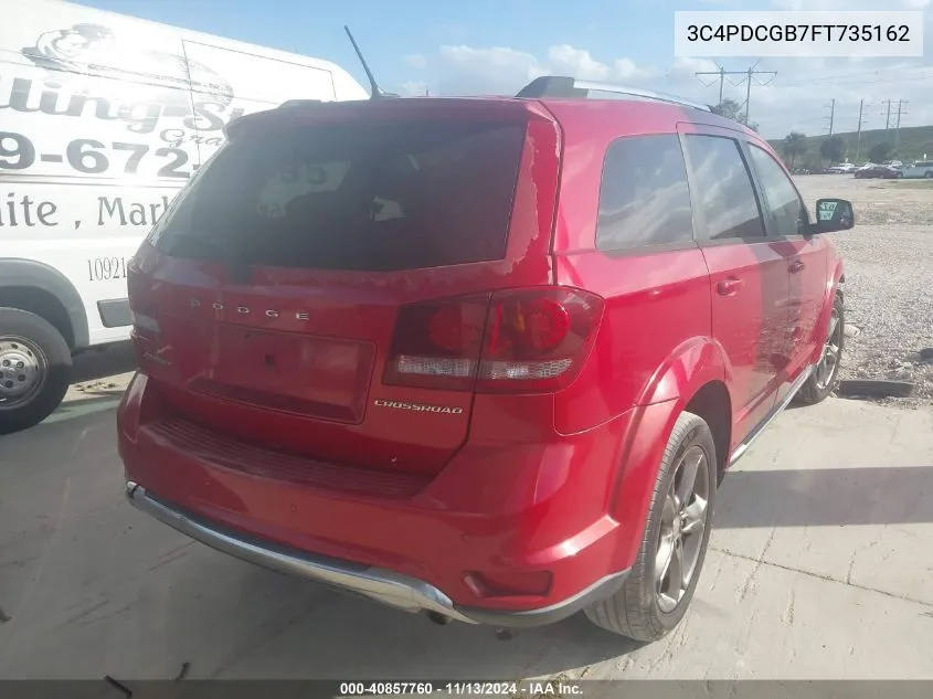 2015 Dodge Journey Crossroad VIN: 3C4PDCGB7FT735162 Lot: 40857760