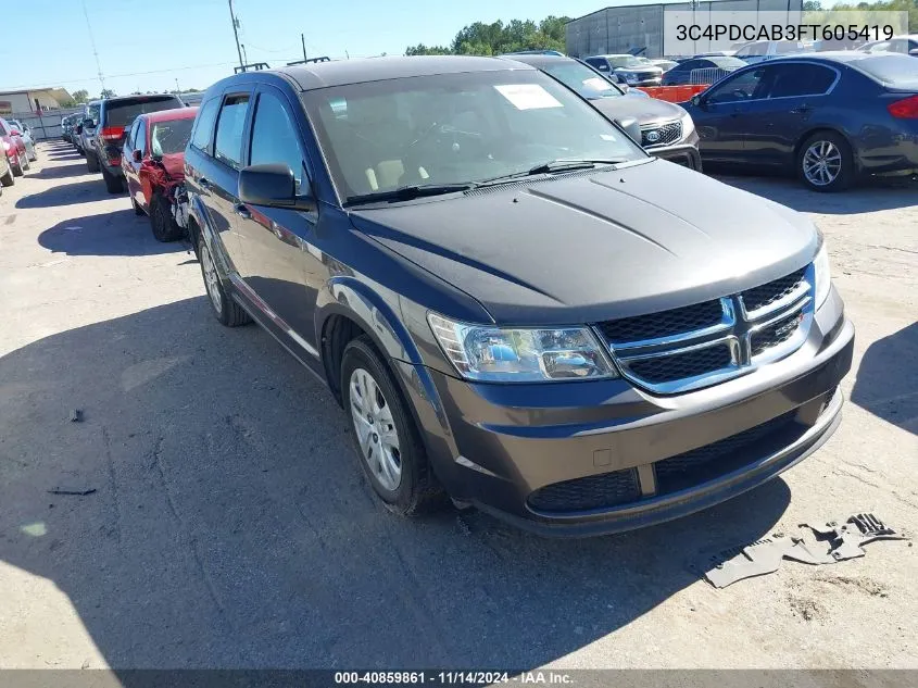 2015 Dodge Journey American Value Pkg VIN: 3C4PDCAB3FT605419 Lot: 40859861