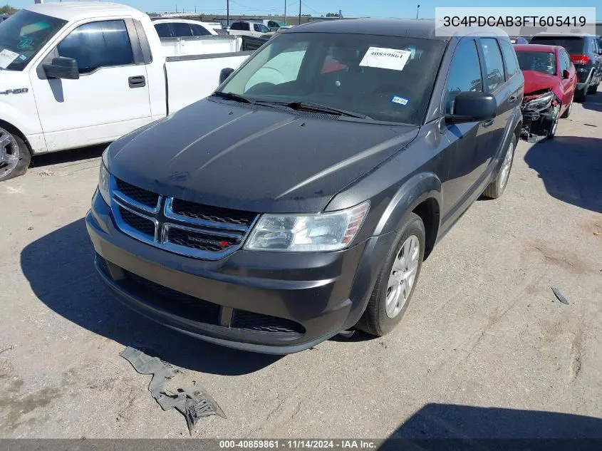 2015 Dodge Journey American Value Pkg VIN: 3C4PDCAB3FT605419 Lot: 40859861