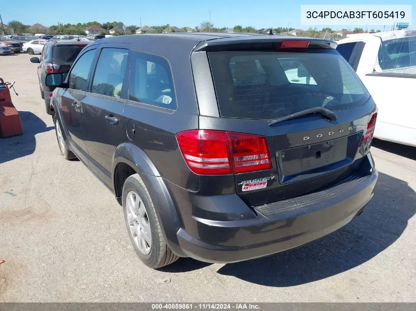 2015 Dodge Journey American Value Pkg VIN: 3C4PDCAB3FT605419 Lot: 40859861