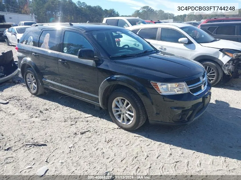 2015 Dodge Journey Sxt VIN: 3C4PDCBG3FT744248 Lot: 40865227