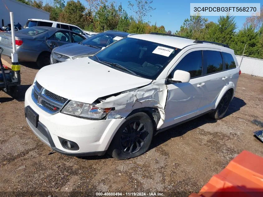 2015 Dodge Journey Sxt VIN: 3C4PDCBG3FT568270 Lot: 40880494