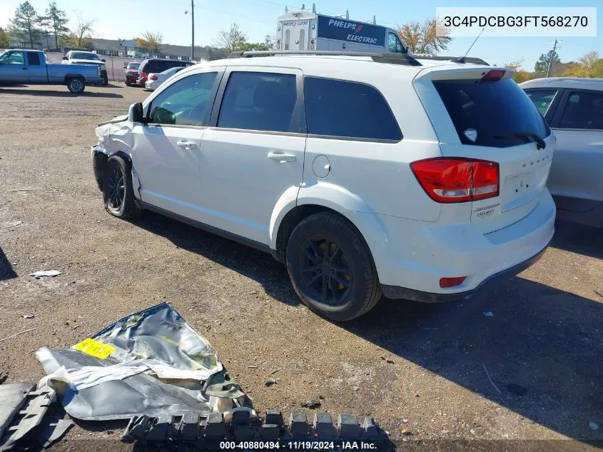 2015 Dodge Journey Sxt VIN: 3C4PDCBG3FT568270 Lot: 40880494