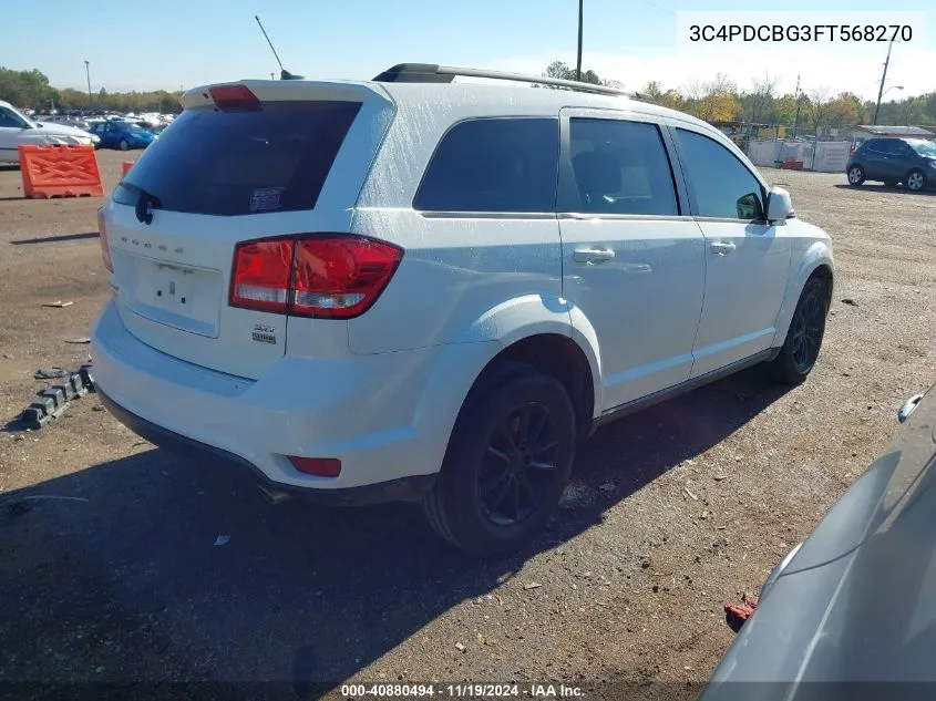 2015 Dodge Journey Sxt VIN: 3C4PDCBG3FT568270 Lot: 40880494