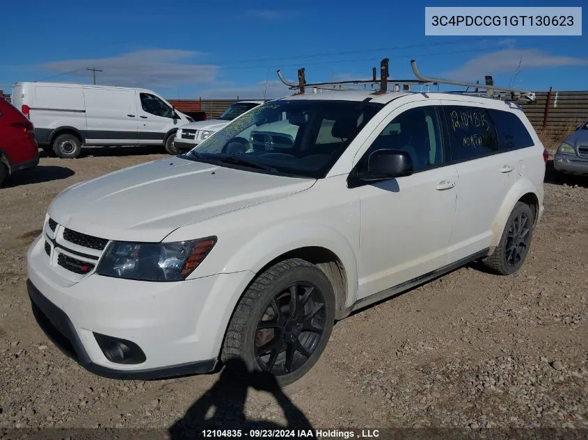 2016 Dodge Journey Sxt/Limited VIN: 3C4PDCCG1GT130623 Lot: 12104835