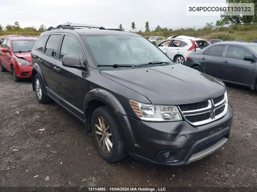 2016 Dodge Journey Sxt/Limited VIN: 3C4PDCCG6GT120122 Lot: 12114892