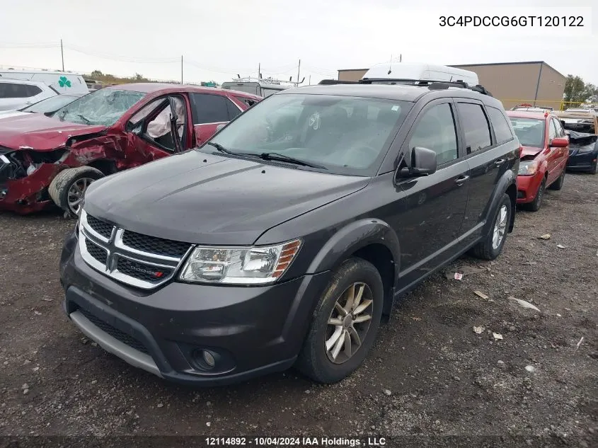 2016 Dodge Journey Sxt/Limited VIN: 3C4PDCCG6GT120122 Lot: 12114892