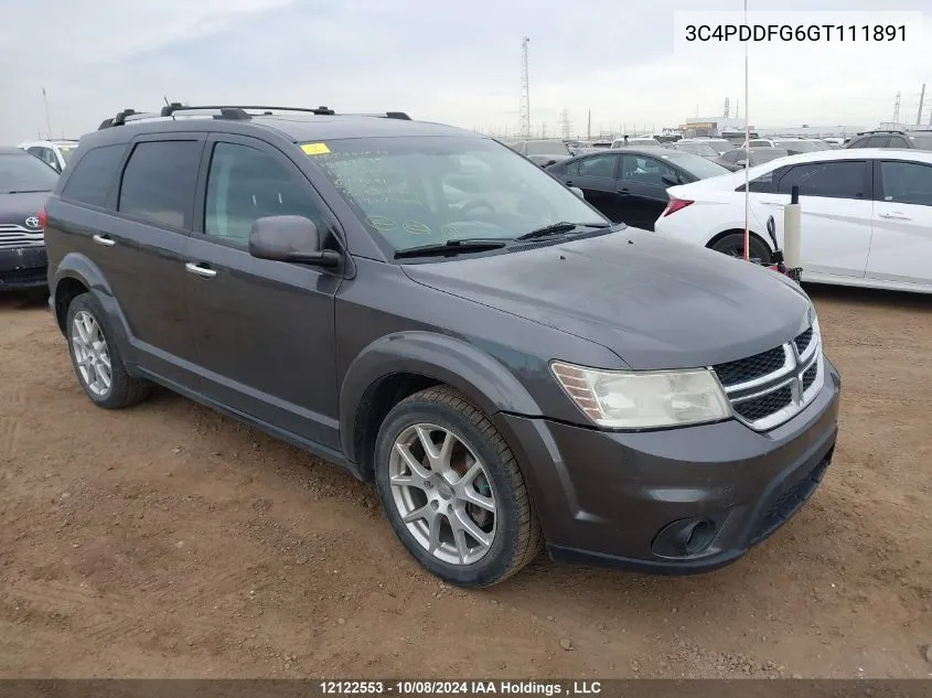 2016 Dodge Journey R/T VIN: 3C4PDDFG6GT111891 Lot: 12122553