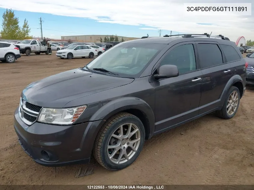 2016 Dodge Journey R/T VIN: 3C4PDDFG6GT111891 Lot: 12122553