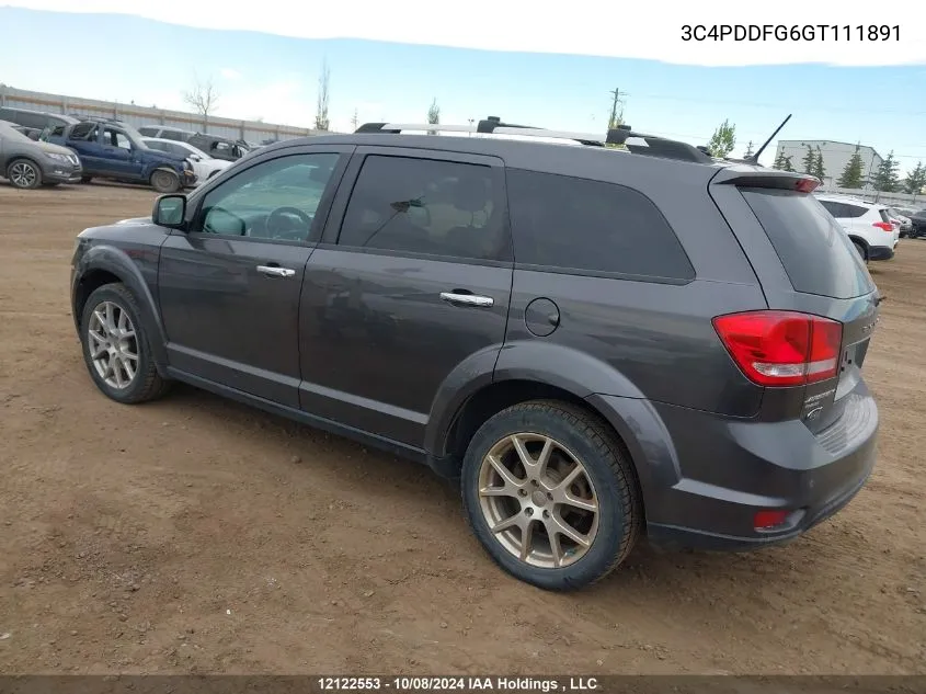 2016 Dodge Journey R/T VIN: 3C4PDDFG6GT111891 Lot: 12122553