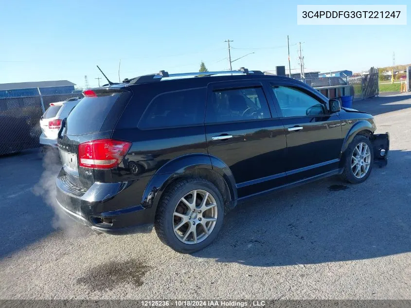 2016 Dodge Journey R/T VIN: 3C4PDDFG3GT221247 Lot: 12125236