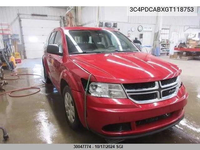 3C4PDCABXGT118753 2016 Dodge Journey Se