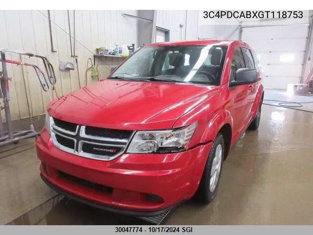 3C4PDCABXGT118753 2016 Dodge Journey Se