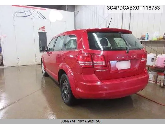 3C4PDCABXGT118753 2016 Dodge Journey Se