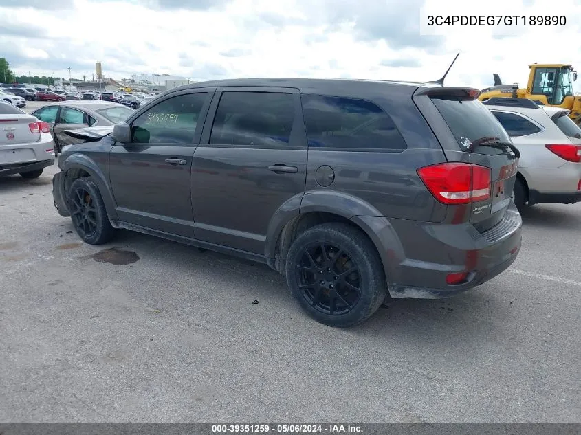 2016 Dodge Journey R/T VIN: 3C4PDDEG7GT189890 Lot: 39351259