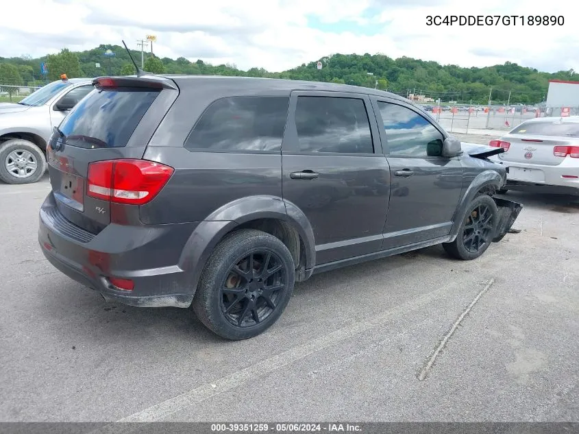 2016 Dodge Journey R/T VIN: 3C4PDDEG7GT189890 Lot: 39351259