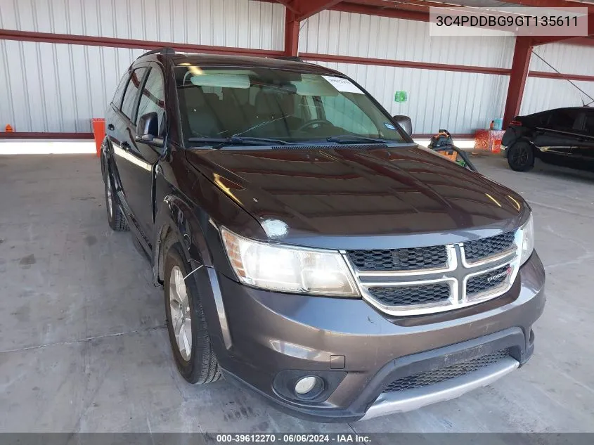 2016 Dodge Journey Sxt VIN: 3C4PDDBG9GT135611 Lot: 39612270