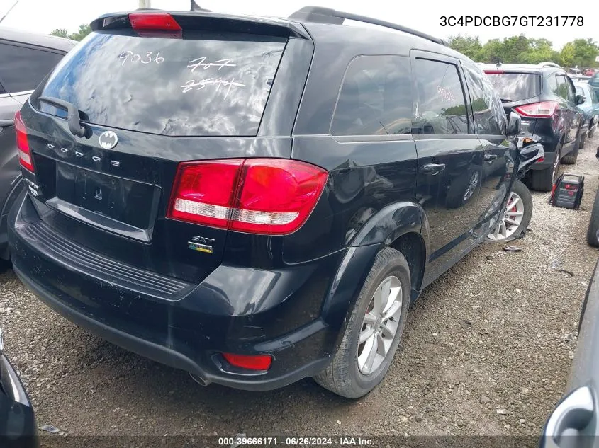 3C4PDCBG7GT231778 2016 Dodge Journey Sxt