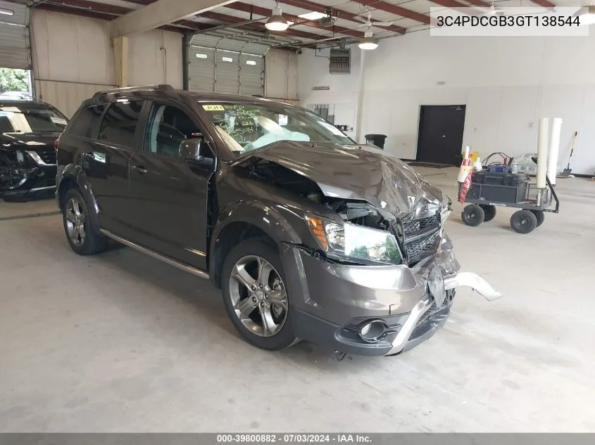 2016 Dodge Journey Crossroad Plus VIN: 3C4PDCGB3GT138544 Lot: 39800882