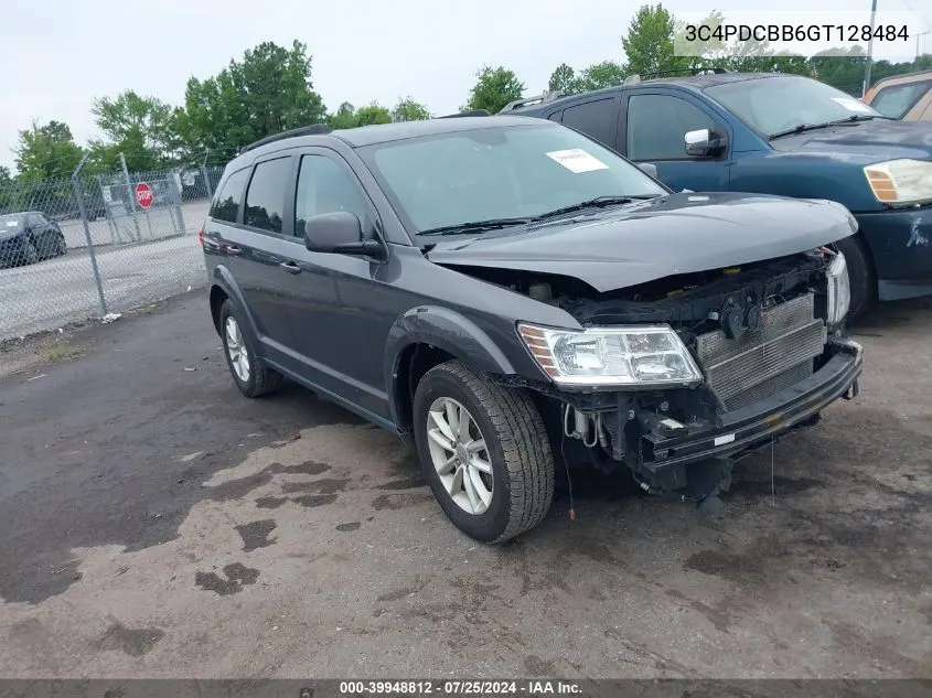 2016 Dodge Journey Sxt VIN: 3C4PDCBB6GT128484 Lot: 39948812