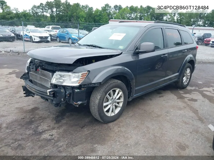 2016 Dodge Journey Sxt VIN: 3C4PDCBB6GT128484 Lot: 39948812