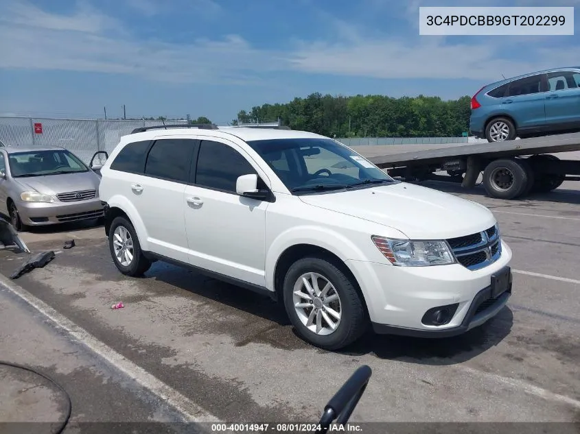 2016 Dodge Journey Sxt VIN: 3C4PDCBB9GT202299 Lot: 40014947