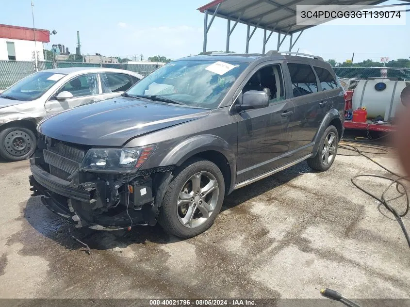 2016 Dodge Journey Crossroad Plus VIN: 3C4PDCGG3GT139074 Lot: 40021796