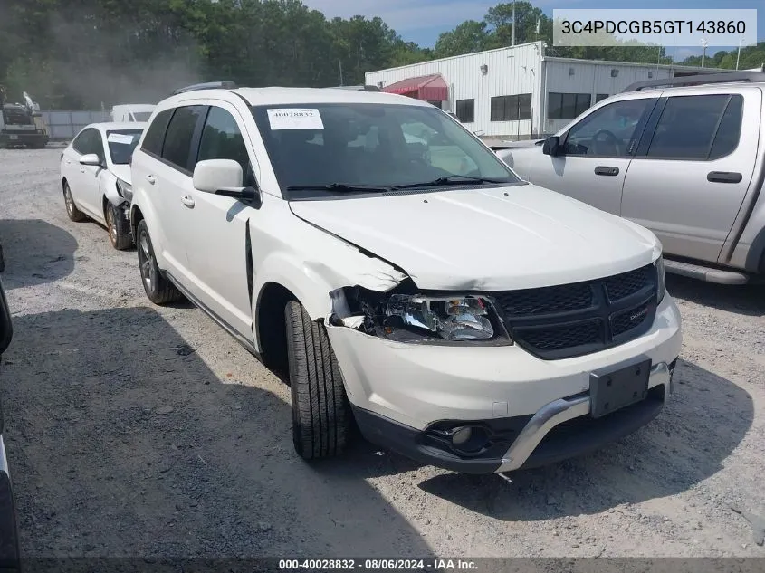 2016 Dodge Journey Crossroad Plus VIN: 3C4PDCGB5GT143860 Lot: 40028832