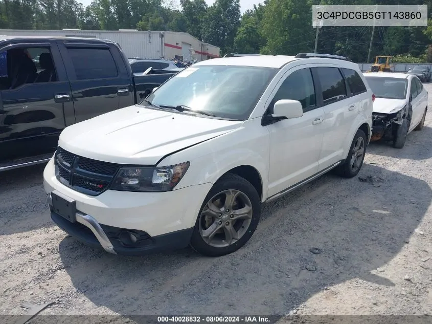 2016 Dodge Journey Crossroad Plus VIN: 3C4PDCGB5GT143860 Lot: 40028832