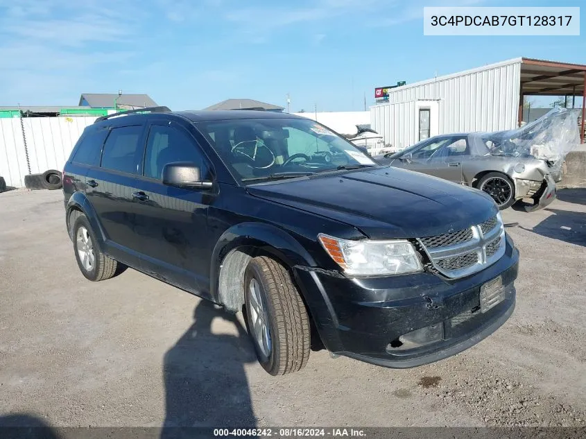 2016 Dodge Journey Se VIN: 3C4PDCAB7GT128317 Lot: 40046242