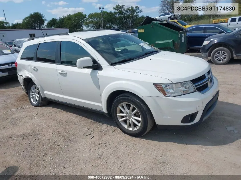 2016 Dodge Journey Sxt VIN: 3C4PDCBB9GT174830 Lot: 40072982