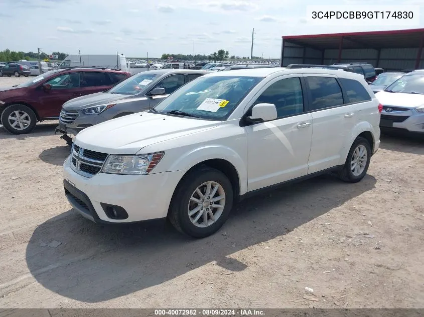 2016 Dodge Journey Sxt VIN: 3C4PDCBB9GT174830 Lot: 40072982