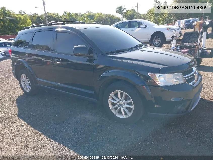 2016 Dodge Journey Sxt VIN: 3C4PDDBG3GT204809 Lot: 40105535