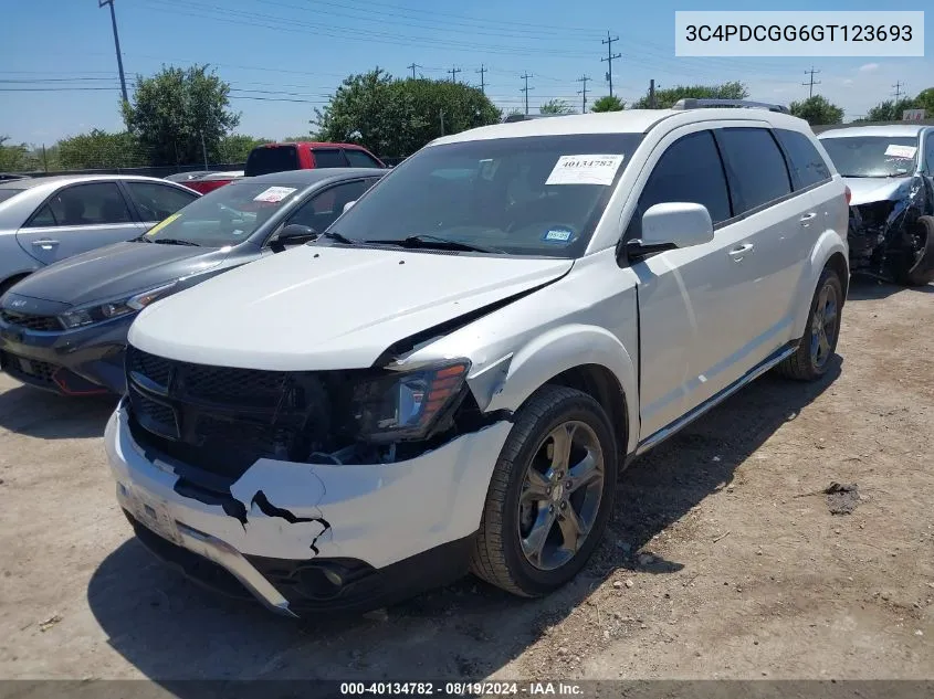 2016 Dodge Journey Crossroad VIN: 3C4PDCGG6GT123693 Lot: 40134782