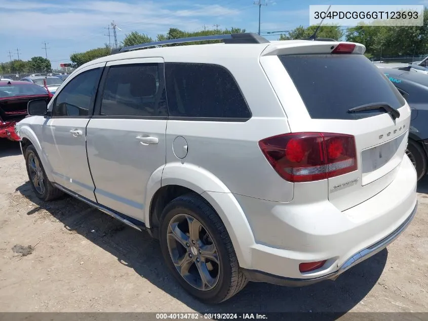 2016 Dodge Journey Crossroad VIN: 3C4PDCGG6GT123693 Lot: 40134782