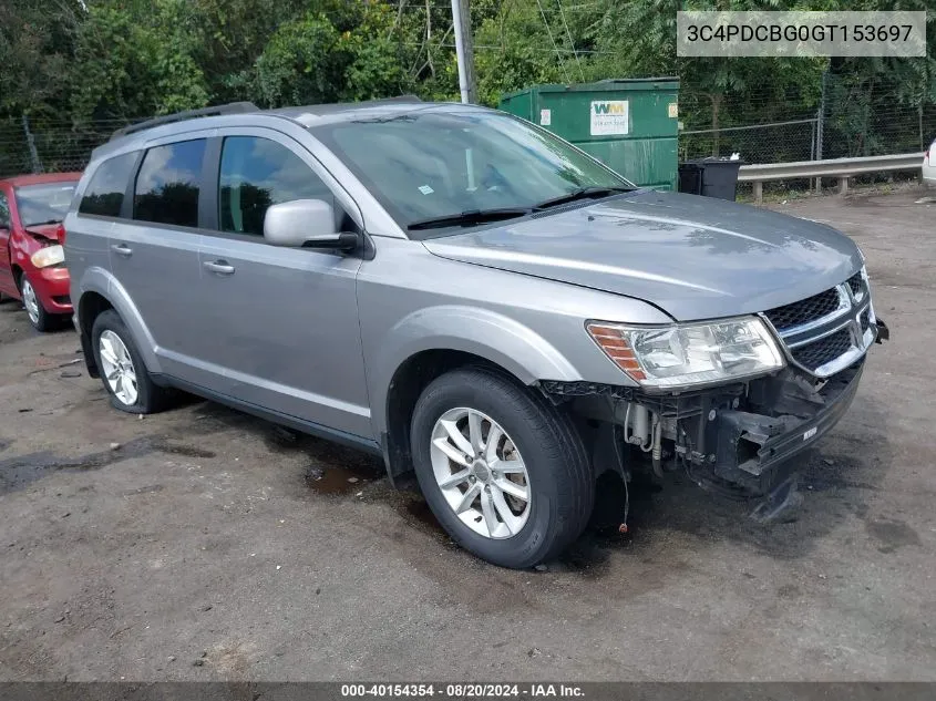 2016 Dodge Journey Sxt VIN: 3C4PDCBG0GT153697 Lot: 40154354