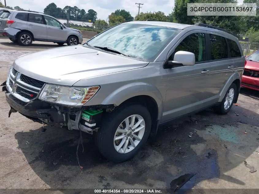 2016 Dodge Journey Sxt VIN: 3C4PDCBG0GT153697 Lot: 40154354