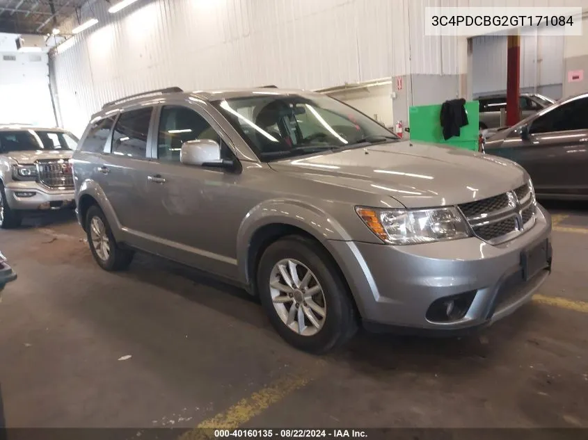 2016 Dodge Journey Sxt VIN: 3C4PDCBG2GT171084 Lot: 40160135