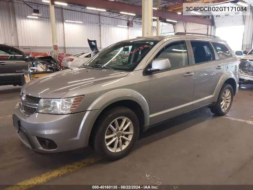 2016 Dodge Journey Sxt VIN: 3C4PDCBG2GT171084 Lot: 40160135