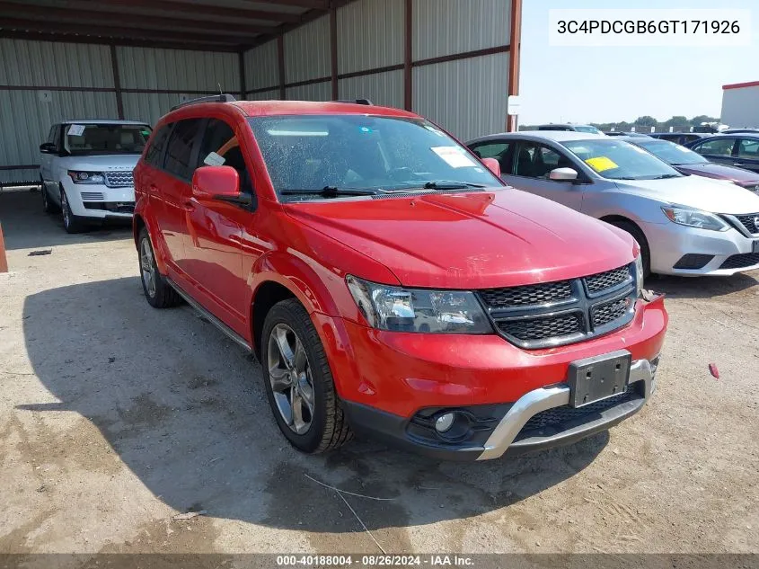 2016 Dodge Journey Crossroad Plus VIN: 3C4PDCGB6GT171926 Lot: 40188004