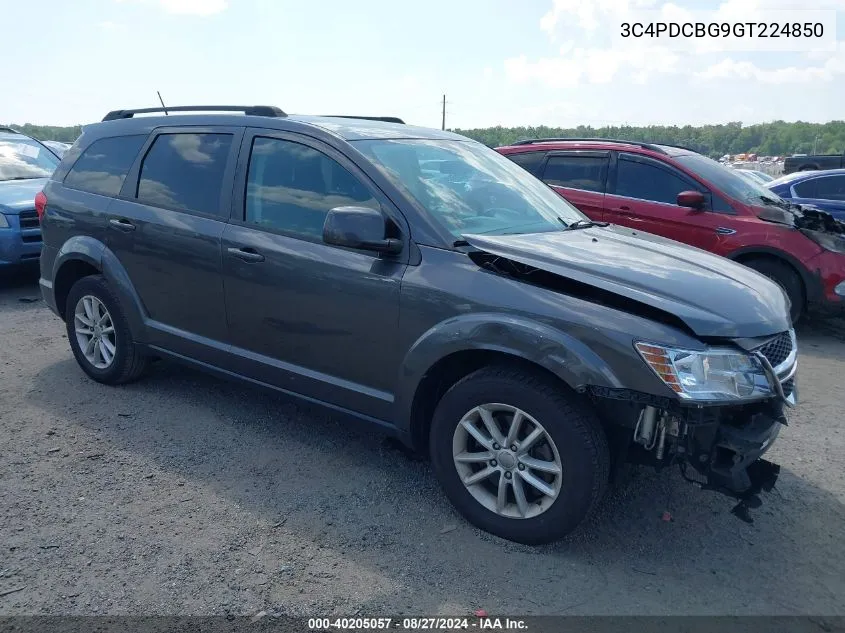 2016 Dodge Journey Sxt VIN: 3C4PDCBG9GT224850 Lot: 40205057