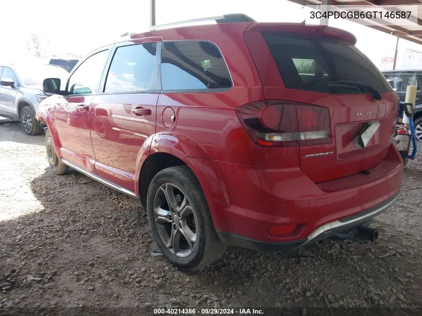 2016 Dodge Journey Crossroad VIN: 3C4PDCGB6GT146587 Lot: 40214386