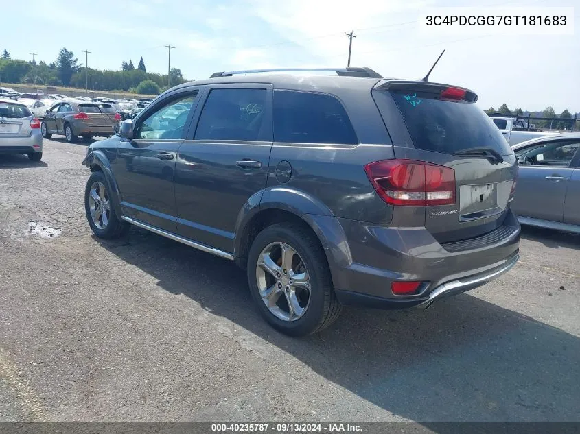 2016 Dodge Journey Crossroad VIN: 3C4PDCGG7GT181683 Lot: 40235787