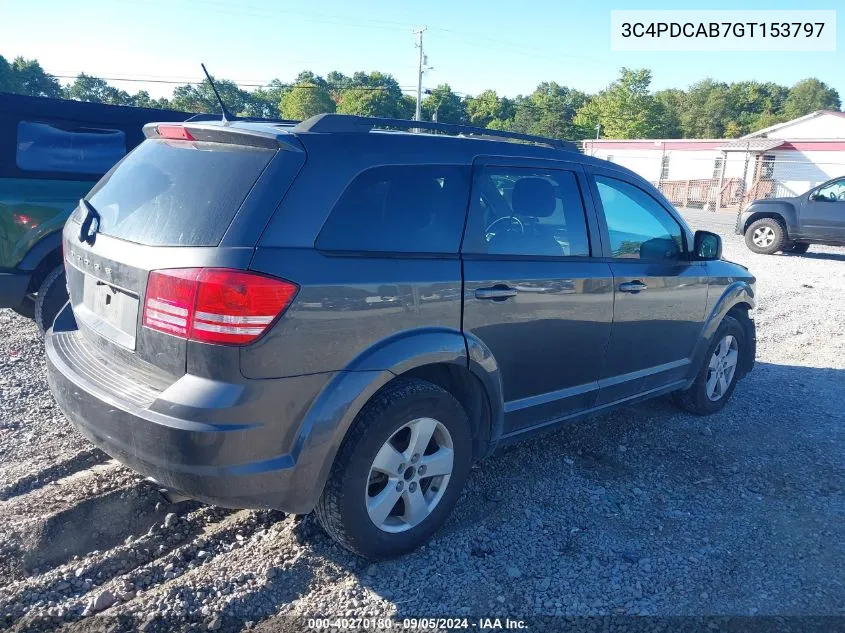 2016 Dodge Journey Se VIN: 3C4PDCAB7GT153797 Lot: 40270180