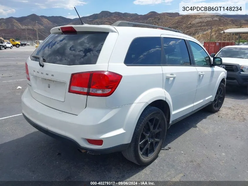 2016 Dodge Journey Sxt VIN: 3C4PDCBB6GT148234 Lot: 40279317