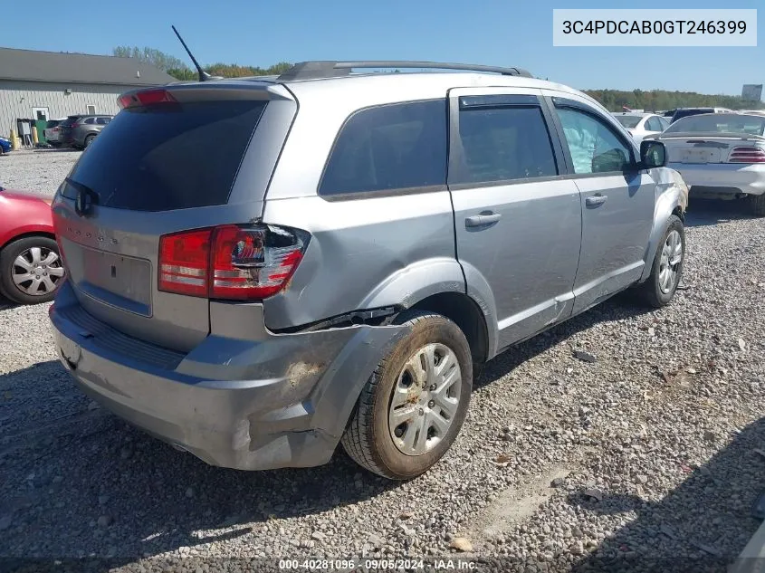 3C4PDCAB0GT246399 2016 Dodge Journey Se