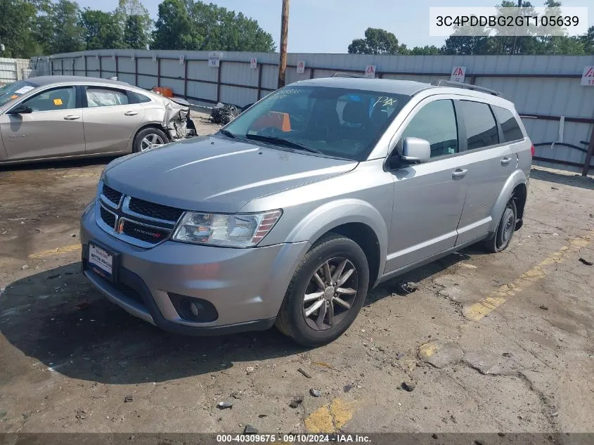 2016 Dodge Journey Sxt VIN: 3C4PDDBG2GT105639 Lot: 40309675